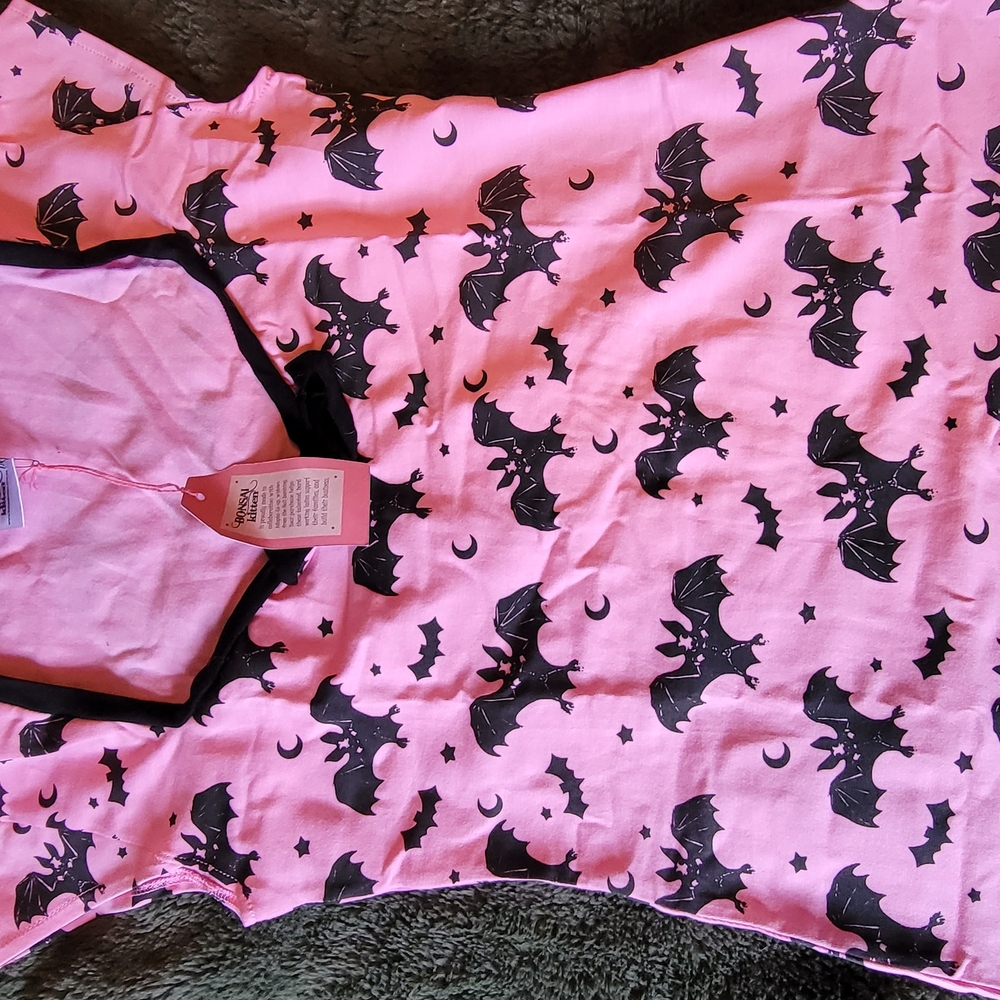 Pink Bat Print Dress